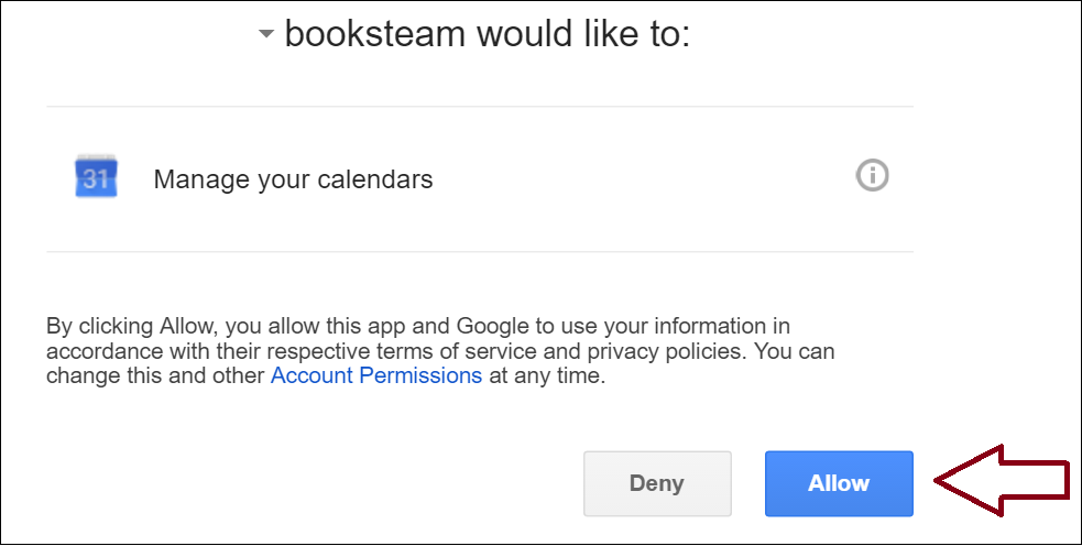 BookSteam Setting up two way sync with Google calendar